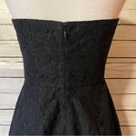 J.Crew  Black Lace Strapless Dress Size 6 Photo 2