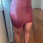SheIn Red Faux Leather Skirt Photo 0