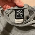 Modern Lux  size small distressed grey “I need a latte coffee” tie front top EUC Photo 4