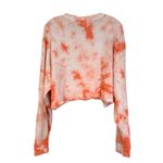 PINK - Victoria's Secret  Tie Dye Cropped Pool Beach Sweatshirt Womens Large Orange Photo 8
