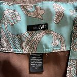 East 5th  Boho Teal Paisley Pleated Lined Midi Skirt Women’s Sz 10 Vintage EUC Photo 3