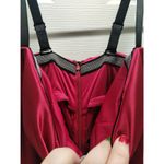 Camille La Vie  Size 2 Red Ruched Satin Sweetheart Mermaid Dress Prom Gown Photo 4