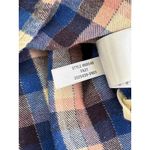 Madewell ‎ Plaid Flannel Button Down Shirt Women’s Medium Blue Pink Cream Photo 7