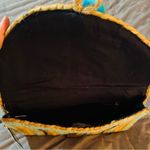 AMERICA & BEYOND Sunset Striped Staw Woven Jute Clutch Purse Tan Blue OS NWT Photo 5