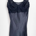 Victoria's Secret  gold label Vintage Black Lace satin mini dress babydoll M Photo 0