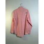 Las Olas Christmas Shirt Snowman Embroidered Striped Button Up Holiday M Photo 1