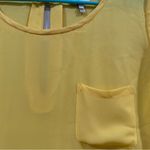 Joie  100% Silk Rancher Yellow Pocket Shell Top Large L Photo 1