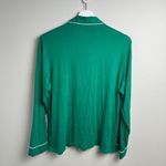 J Crew Factory Women’s soft knit pajama Top‎ in Deep Emerald Green NEW Size L Photo 3