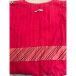 Pink Striped Dress‎ XL Floral Embroidery Butterfly Sleeveless Casual Cute Photo 7