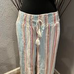 Vanilla Star Jeans 🌺VANELLA STAR LINEN BLEND STRIPPED BOHO WIDE LEG PANTS SIZE XL🌺 Photo 0