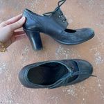 Born Shoes Born retro leather black heeled lace up clogs sz 8 Photo 3