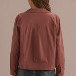 Buttons Red Rounded Collar  Jacket With Pockets Photo 1