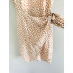 & Other Stories & Other Stories | Tan and White Knot Detail Faux Wrap Mini Dress | Sz 4 Photo 4