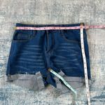 Diamante Distressed Wash Frayed Cuff Shorts Juniors Large Blue Photo 3