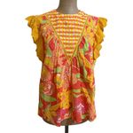 Anthropologie  Verb NWT Yellow Lace High Neck Sleeveless Top size Small Photo 2