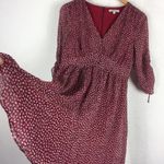 Madewell  Starviolet Red Ruched Sleeves Mini Dress Ditsy Flowers Size 2 Photo 11