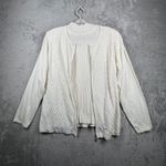 Dress Barn  Cardigan Shell Twin Set Ivory L Diamond Sequin Sparkle Luxe Knit Bling Photo 3