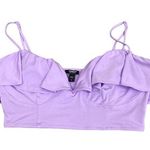 EXPRESS Lavender body contour ruffle crop top Photo 0