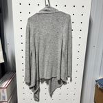 Bobeau  Heather Gray Cardigan One Button Front Draped Size LP Photo 3