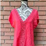 Maurice's GUC  Women's Coral Pullover Top w/ Crochet Detail XL Photo 0