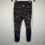 Lululemon  Blue Pink Flowerscent Wunder Under Crop Scallop Leggings‎ Photo 4