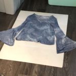 American Eagle  Outfitters Soft & Sexy Blue V-Neck Tie Dye Top M Cozycore Boho 70 Photo 3