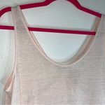 Cynthia Rowley  S Tank Top 100% Linen Pink Scoop Neck Photo 1