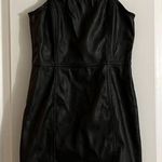Divided H&M  Women's Black Faux Leather Bodycon Mini Dress Size 6 Photo 0