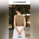 Commense Brown Cotton Blend Crop Top Size XS Photo 2