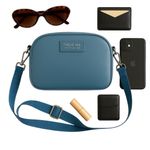 TwelveLittle Companion Crossbody Blue Vegan Leather Small Diaper Bag Purse GUC Photo 1