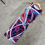 Emilio Pucci  Women’s Sleeveless Dress Ruched Abstract Print Art in Multicolor 8 Photo 2