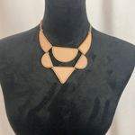 Light pink and gold Geometric shapes Bib Necklace Photo 0