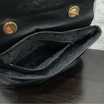 Vintage PALOMA PICASSO Italian Black Leather Gold Chain Shoulder Bag Photo 9