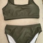 Tempt Me High Waisted Bikini Swimsuits Bottom-Army Green -  Photo 4