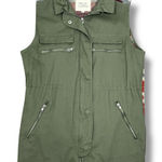 Thread & Supply Aztec Southwestern Print Knit Back Utility Vest Green Small Photo 0