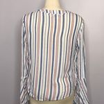 Vintage Havana Stripe Nautical Top with Rope Tie Front- Bell Sleeve- M Photo 6
