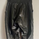 Spanx  Black Faux Leather High Rise Jogger Pants Size Small Photo 6