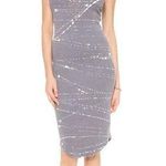 Raquel Allegra gray cotton blend rib tank dress with sheer insert size 1 S small Photo 0