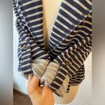 Rewind Navy & Gray Striped Cotton Jerseys Blazer Photo 2