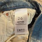 MOTHER The Tripper Cutoff Fray Denim Jean Shorts Skating On Thin Ice 26 Blue Photo 5
