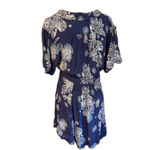Free People  | Blue Hawaii Washed Blue Print Short Sleeve Mini Dress Size Large Photo 6