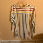 Summersalt NWT  Short Effortless Shirtdress Coverup in Rainbow Stripe Photo 5
