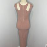 Self Portrait | Ribbed Knit Cutout Midi Dress Rose | M Pink Size M Photo 3
