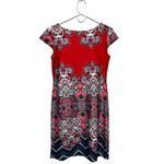 Karin Stevens BEDb) Women Size Small Dress Floral Scoop Red S work Photo 8