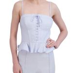 BCBGMAXAZRIA  Womens M Linen Blend Corset Top NEW Photo 0