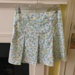 Kenzie Pleated Floral Skirt w/ Ribbon Side Tie Photo 2