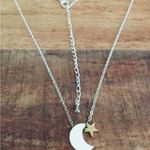 Gold Star Silver Moon Necklace Photo 3