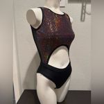 NEW Bandurska Black Contrast Sequin Angelica Polewear Rave Bodysuit One Piece S Photo 4