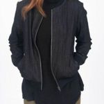 Agnes & Dora  Bomber Jacket Black XXXL Snake Skin Zip Up Pocket Photo 0