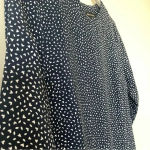 Banana Republic  Navy Blue Floral 3/4 Sleeve Crew Neck Shift Dress 8 EUC Photo 5